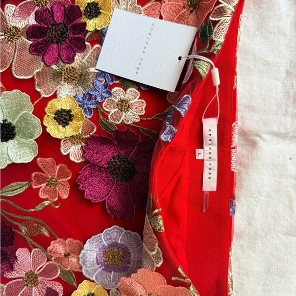 New Endless Rose Multicolor Floral Mini Skirt great for a night out, day event. - Picture 3 of 3